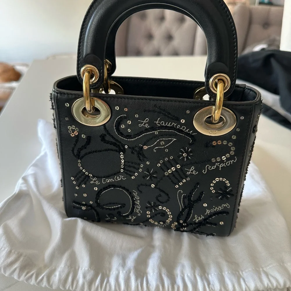 Dior Black Mini Bag with Gold Accents - Picture 2 of 9